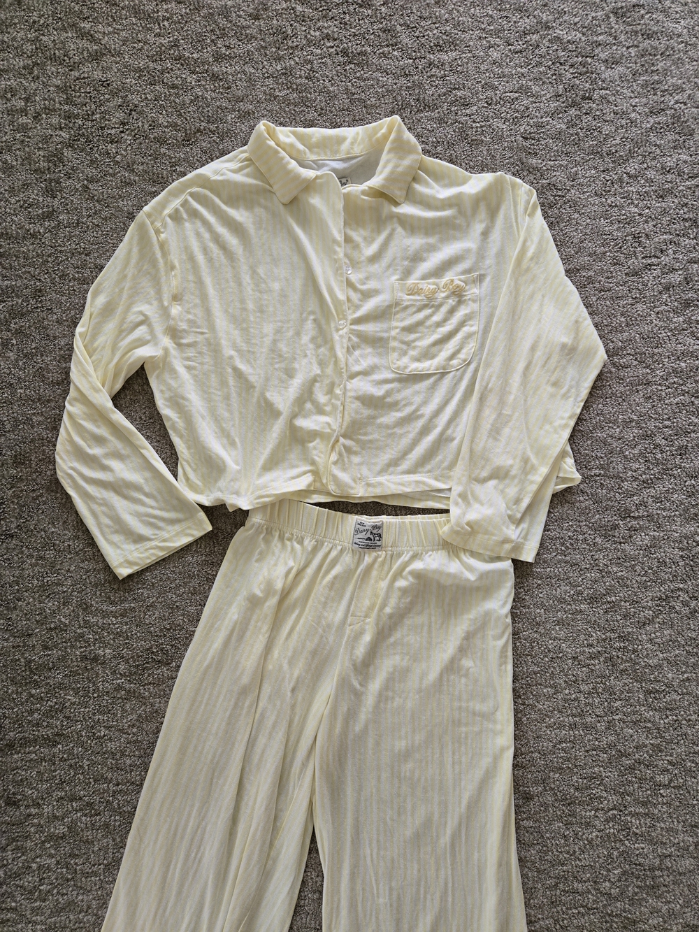 Dairy Boy Butter Stripe Pajamas Size Small